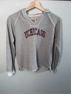 Blue 84 UChicago University of Chicago Striped Hoodie Pullover Women‎ Large